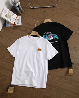 thumbnail for 3800 &nbsp; 品牌：北面/The North Face尺码：M-L-XL-XXL-XXXL颜色：白色-黑色类型：男士运动速干T恤材质：260克高克重运动户外科技棉领型：正肩款圆领袖长：