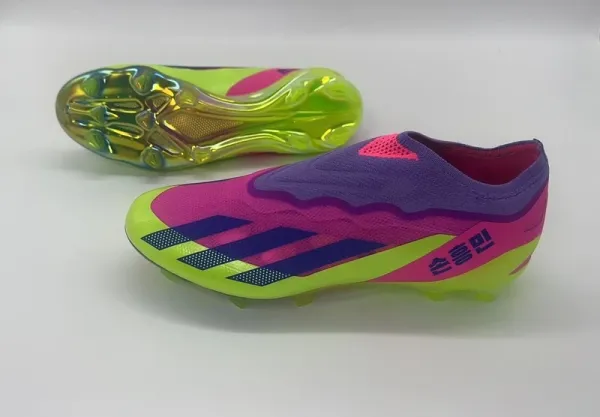 Adidas X Son Heung-Min X Speedportal+ Neon Pink Purple Lime Soccer Cleats Sneakers - 1