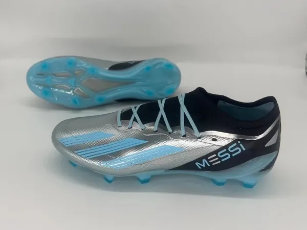 Adidas Messi X Speedportal Silver Blue Football Cleats Running Shoes - 1