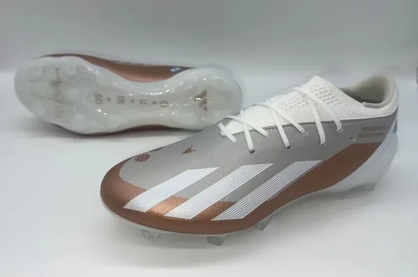 Adidas Xeno Thago 23 Mateo Rios Silver Rose Gold Football Cleats Sneakers - 1