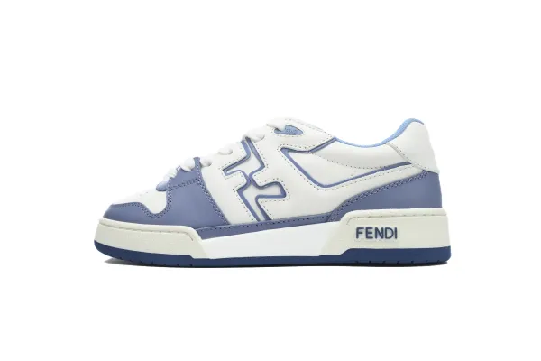 Fendi Fendigraphy Sneakers White and Blue Leather Sneakers - 1
