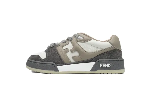 Fendi F-Logo Sneakers Gray White Beige Sneakers - 1