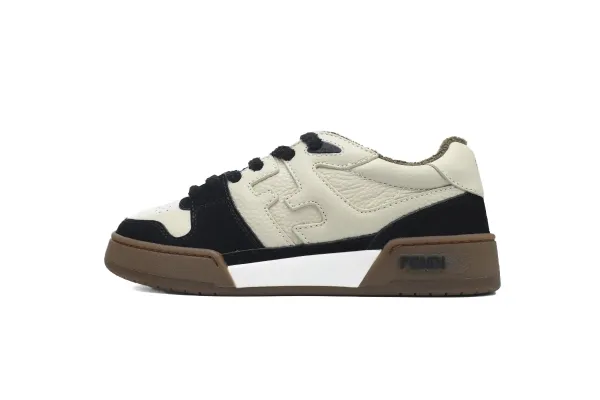 Fendi F-Logo Sneakers Cream Black Gum Sole Sneakers - 1