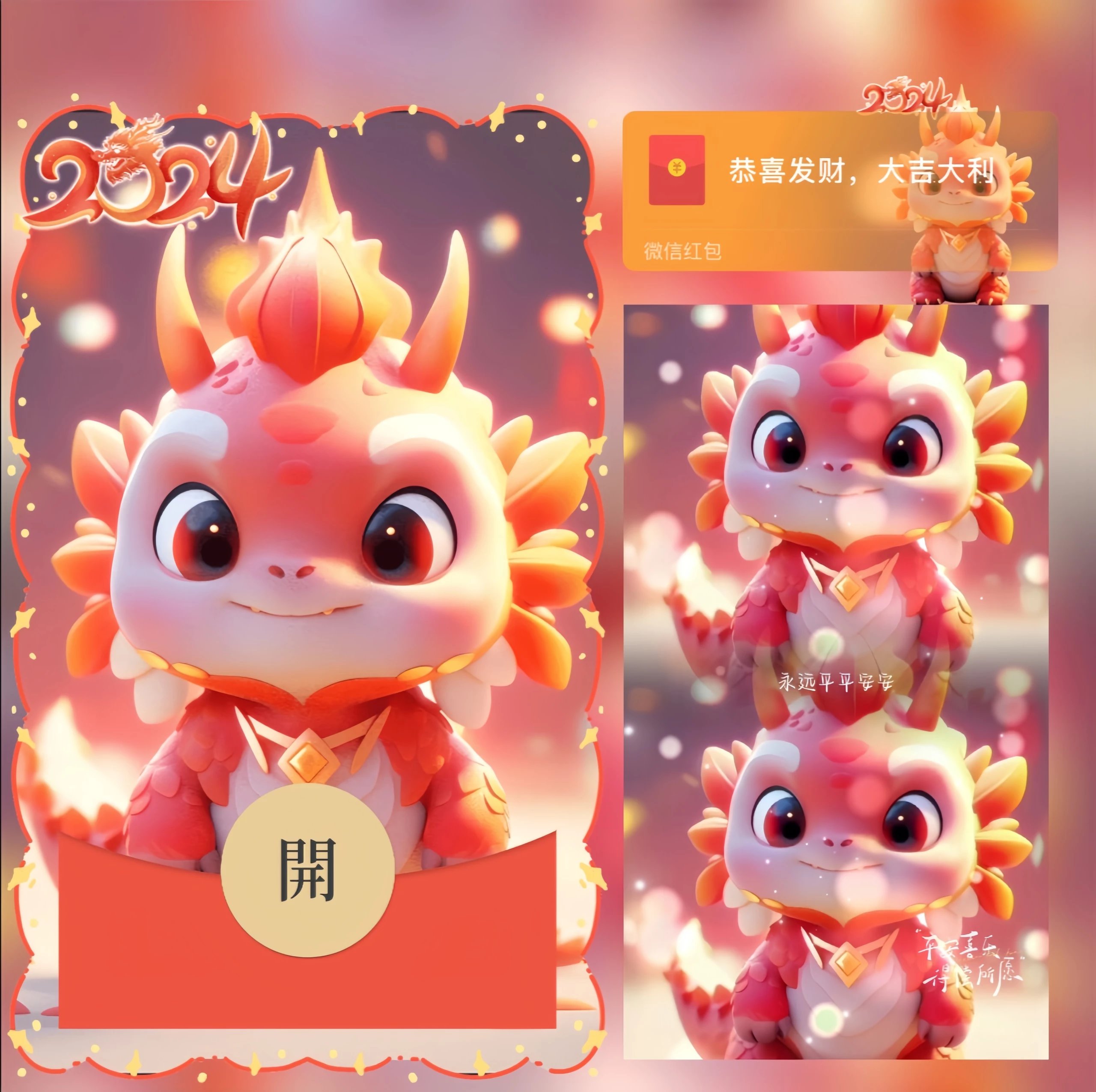 【红包封面】😘新年祝福龙龙/NN