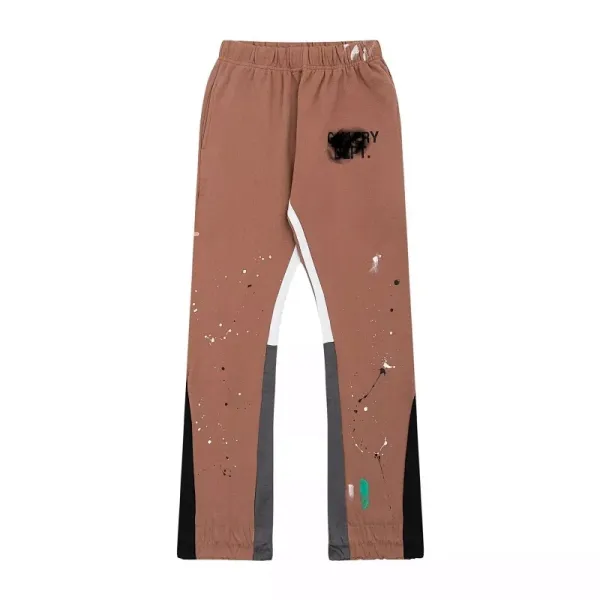 Gallery Dept Paint Splatter Sweatpants Brown - 1