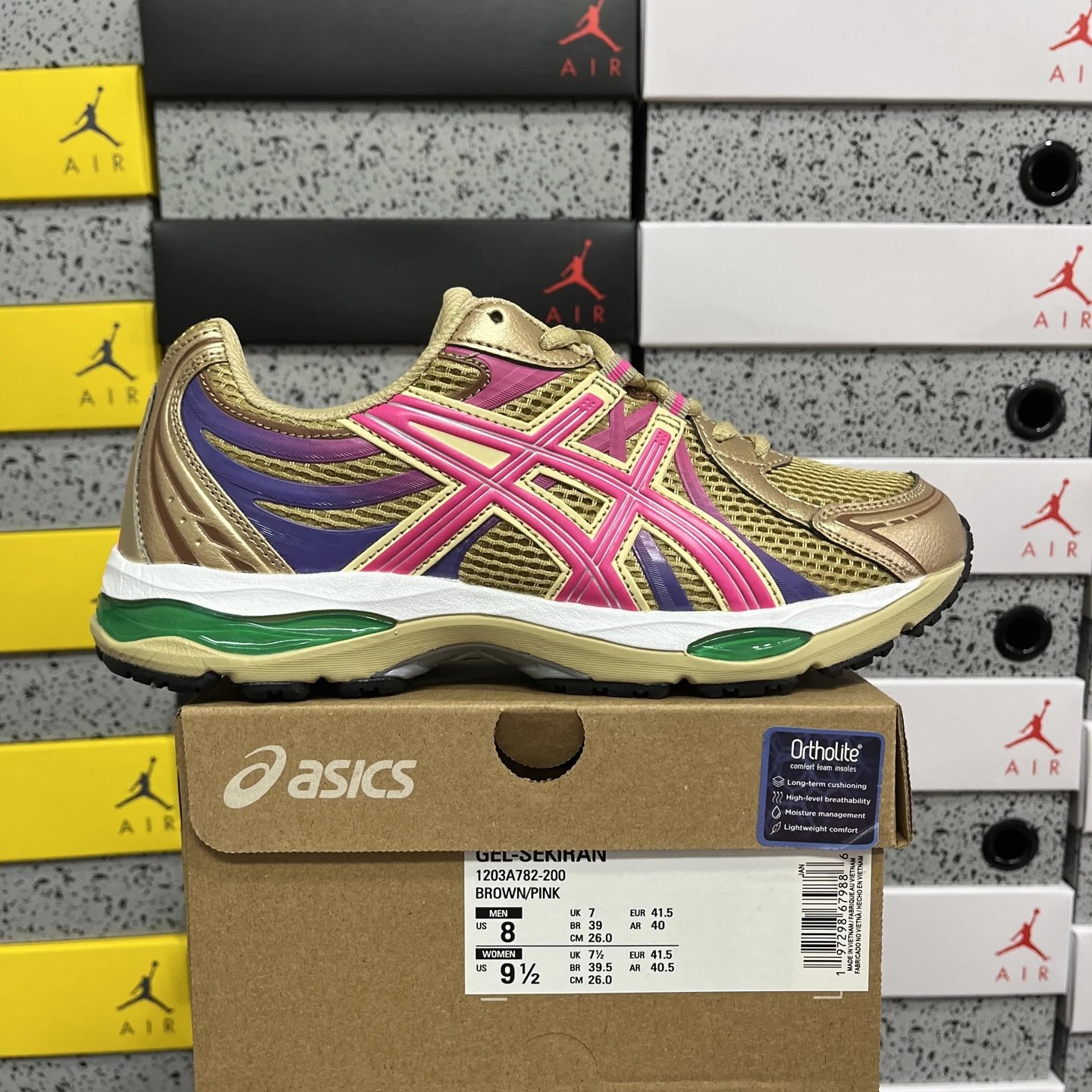 Asics Gel-Sekiran Brown/Pink Running Shoes - 1