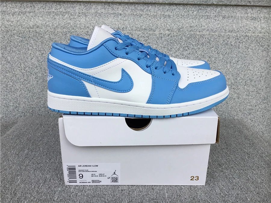 Air Jordan 1 Low University Blue White Sneakers - 17