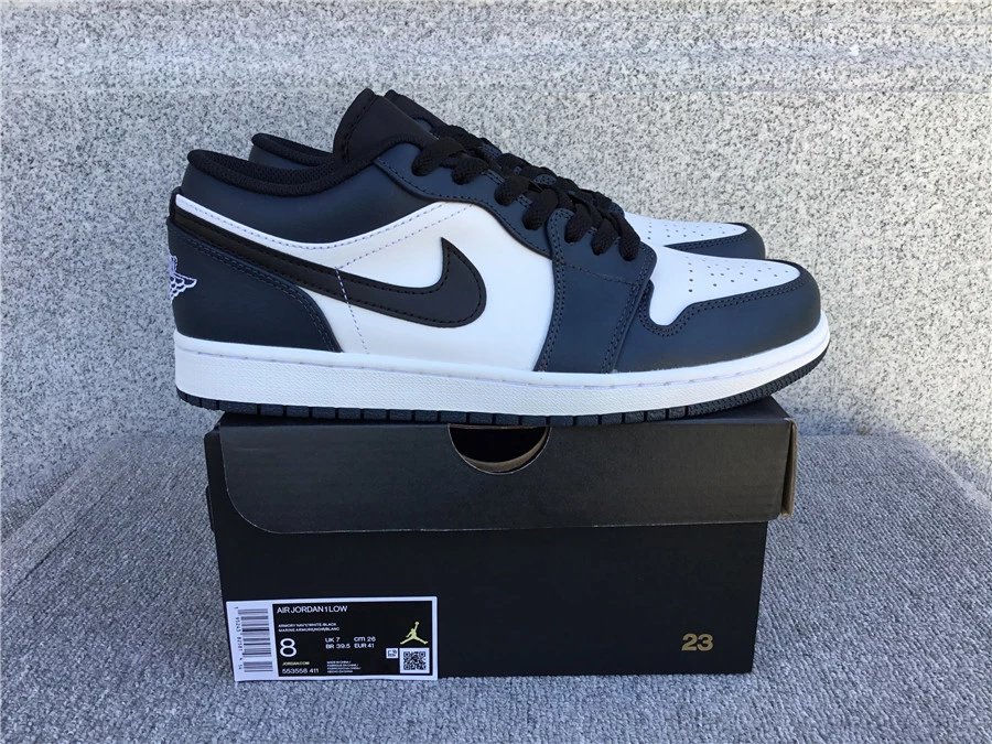 Air Jordan 1 Low University Blue White Sneakers - 22