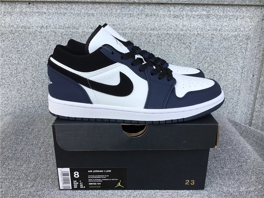Air Jordan 1 Low University Blue White Sneakers - 32