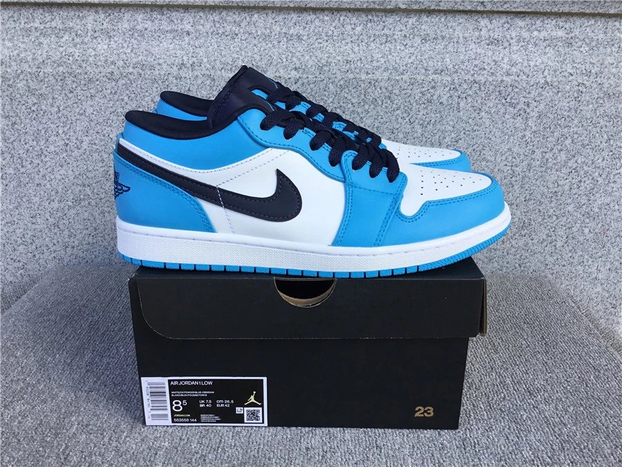Air Jordan 1 Low University Blue White Sneakers