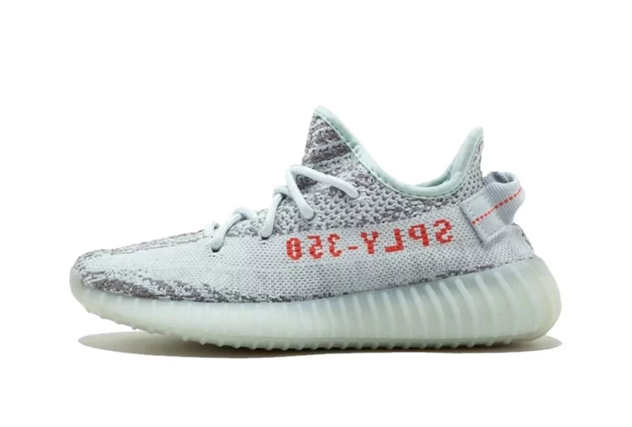 Adidas Yeezy Boost 350 V2 Zebra Gray Orange Sneakers - 6