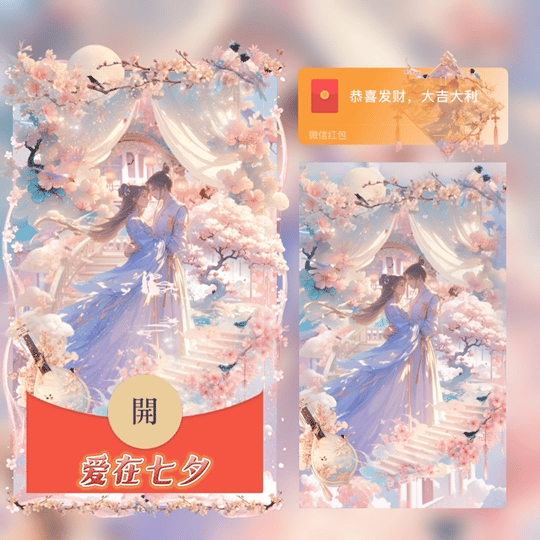 爱在七夕/tao红包封面皮肤
