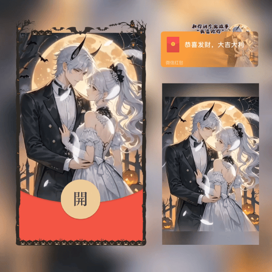 和你讲个鬼故事我喜欢你/万圣节快乐/新版动态/xn红包封面皮肤