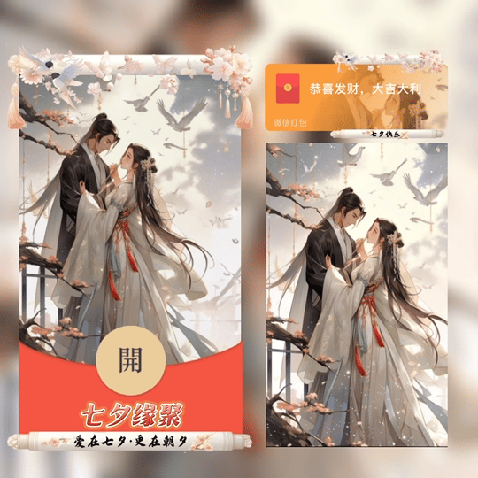 七夕缘聚/tao红包封面皮肤