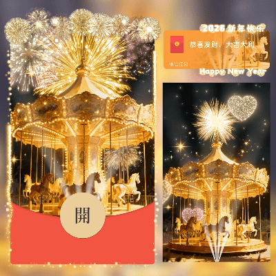 2026金色新年烟花/新年快乐/跨年 /新版动态/cs红包封面皮肤