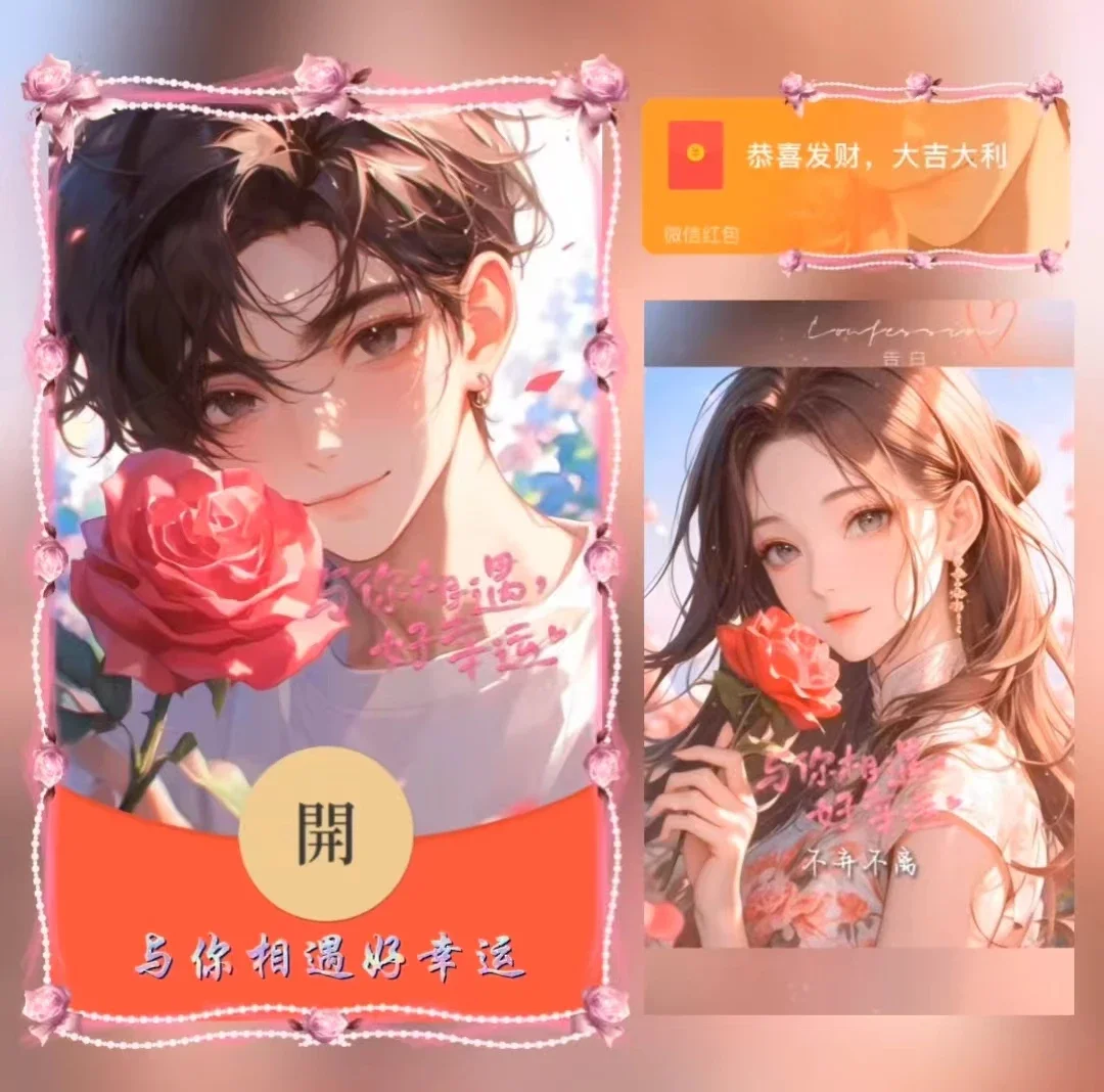 【红包封面】与你相遇好幸运男款