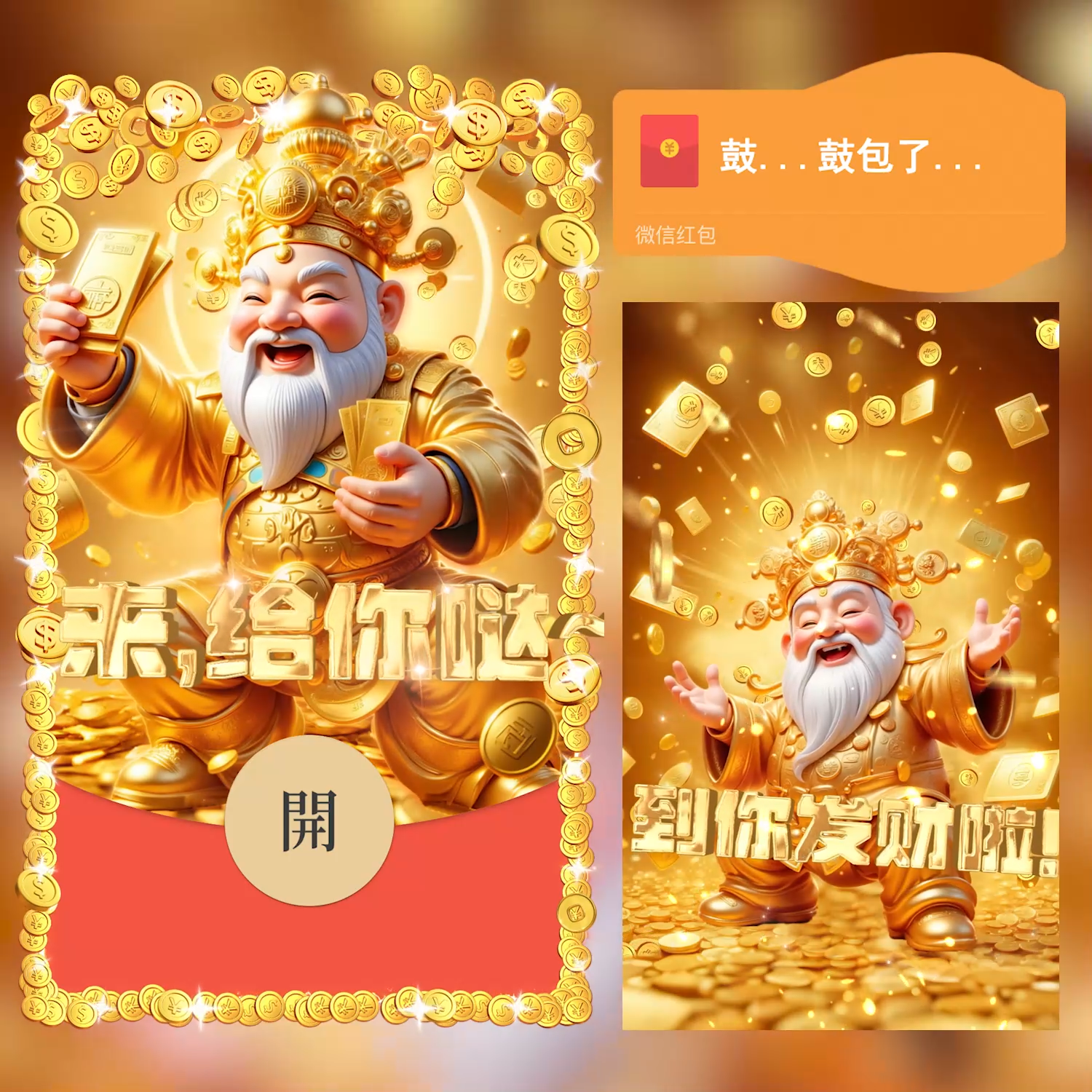 来,给你哒~/财神/鼓包了 /动态/cs红包封面皮肤