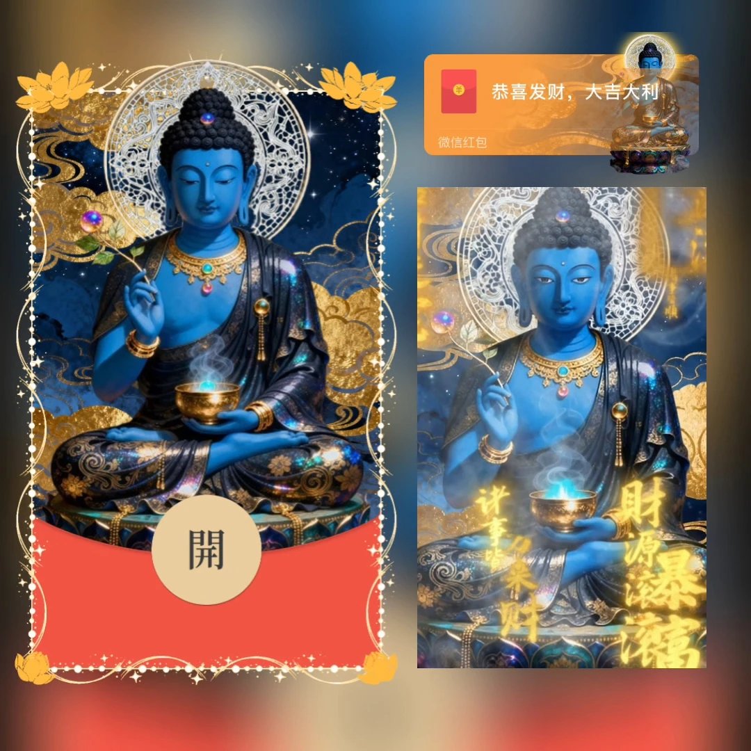 药师佛/佑你无病无灾dm红包封面皮肤