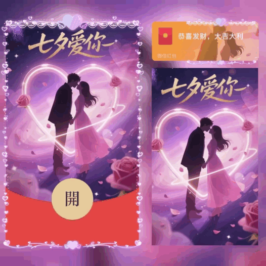 七夕爱你/bao红包封面皮肤