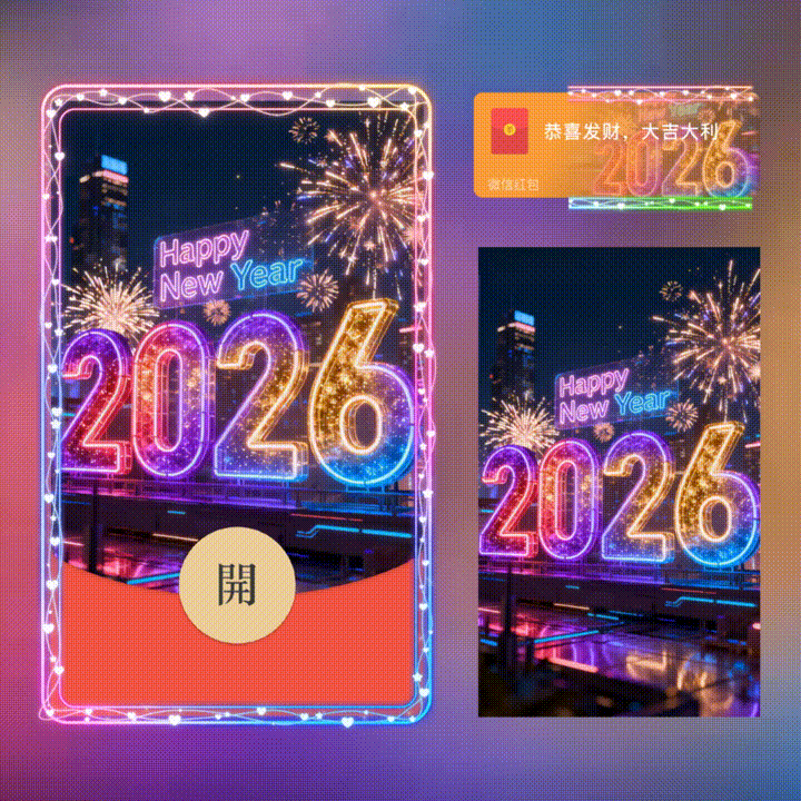 2026新年快乐-/新版动态/xn红包封面皮肤