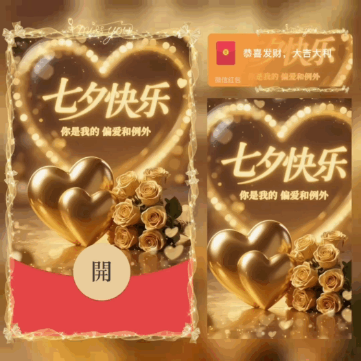 七夕快乐/你是我的例外和偏爱/bao红包封面皮肤