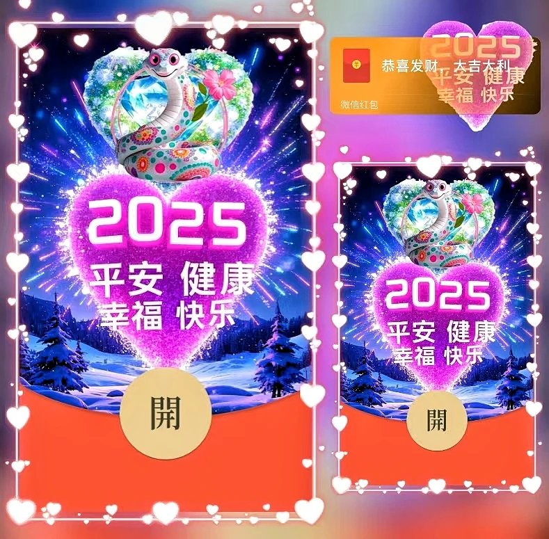 【红包封面】2025平安健康幸福快乐/DS