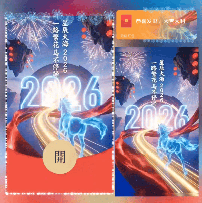 星辰大海一路繁花2026/ds红包封面皮肤