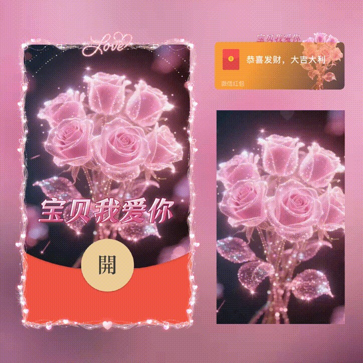 宝贝我爱你/新版动态/xn红包封面皮肤