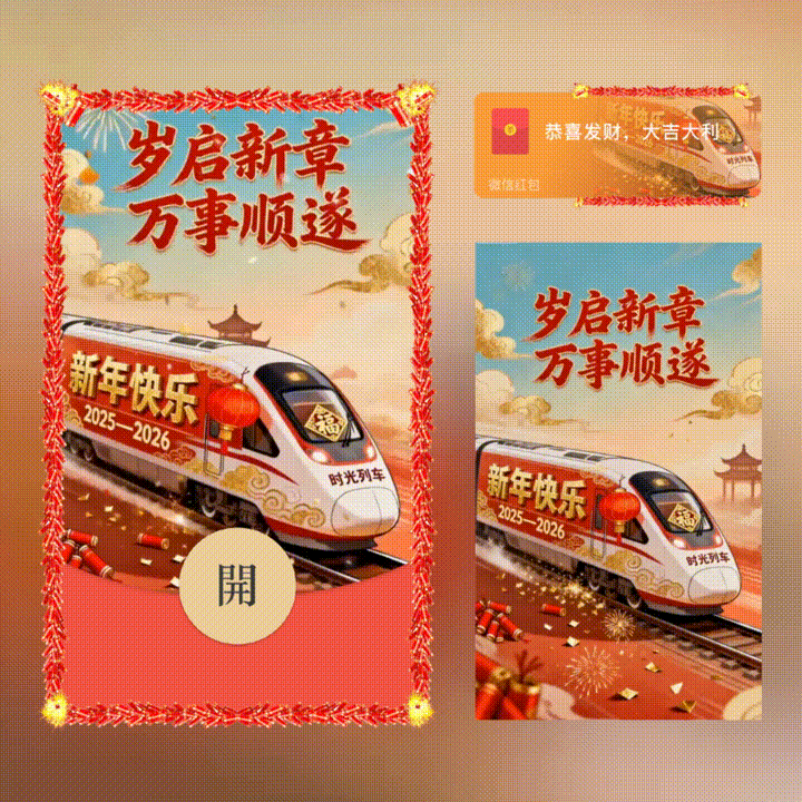 岁启新章/新年快乐/xn红包封面皮肤