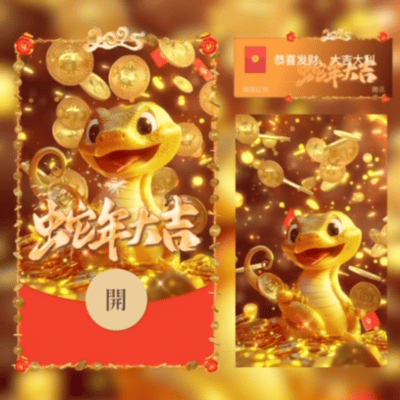 【卡密兑换】微信红包封面『蛇年暴富/新版动态/Y』官方卡密丨端内兑换丨24小时自助提卡！