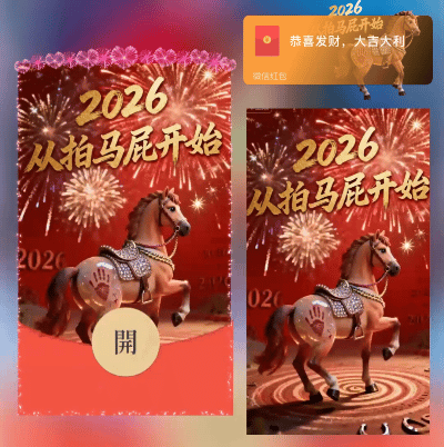 【红包封面】2026拍马屁万事顺意ds