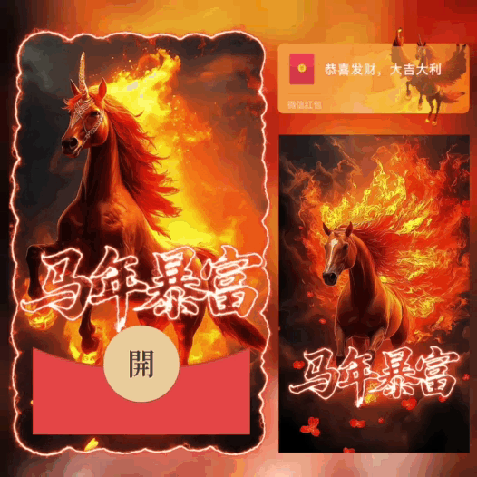 马年暴富/新版动态/bao红包封面皮肤