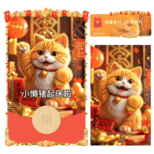 【卡密兑换】微信红包封面『小懒猪该起床了/动态/yj』官方卡密丨端内兑换丨24小时自助提卡！