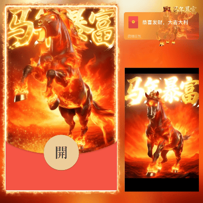 2026马年暴富/long红包封面皮肤
