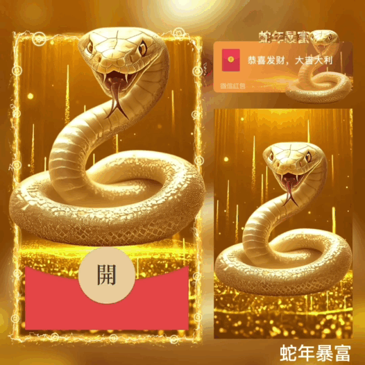 【卡密兑换】微信红包封面『蛇年暴富/新版动态』官方卡密丨端内兑换丨24小时自助提卡！