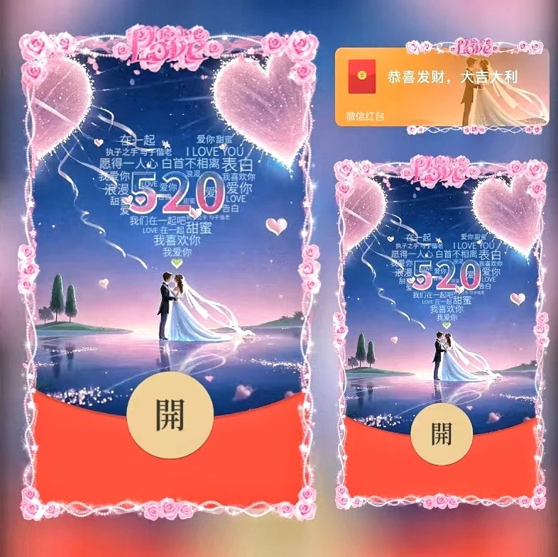 520相爱在一起/ds红包封面皮肤