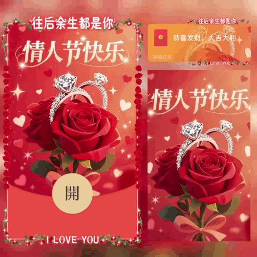 情人节快乐/往后余生都是你/我爱你/bao红包封面皮肤