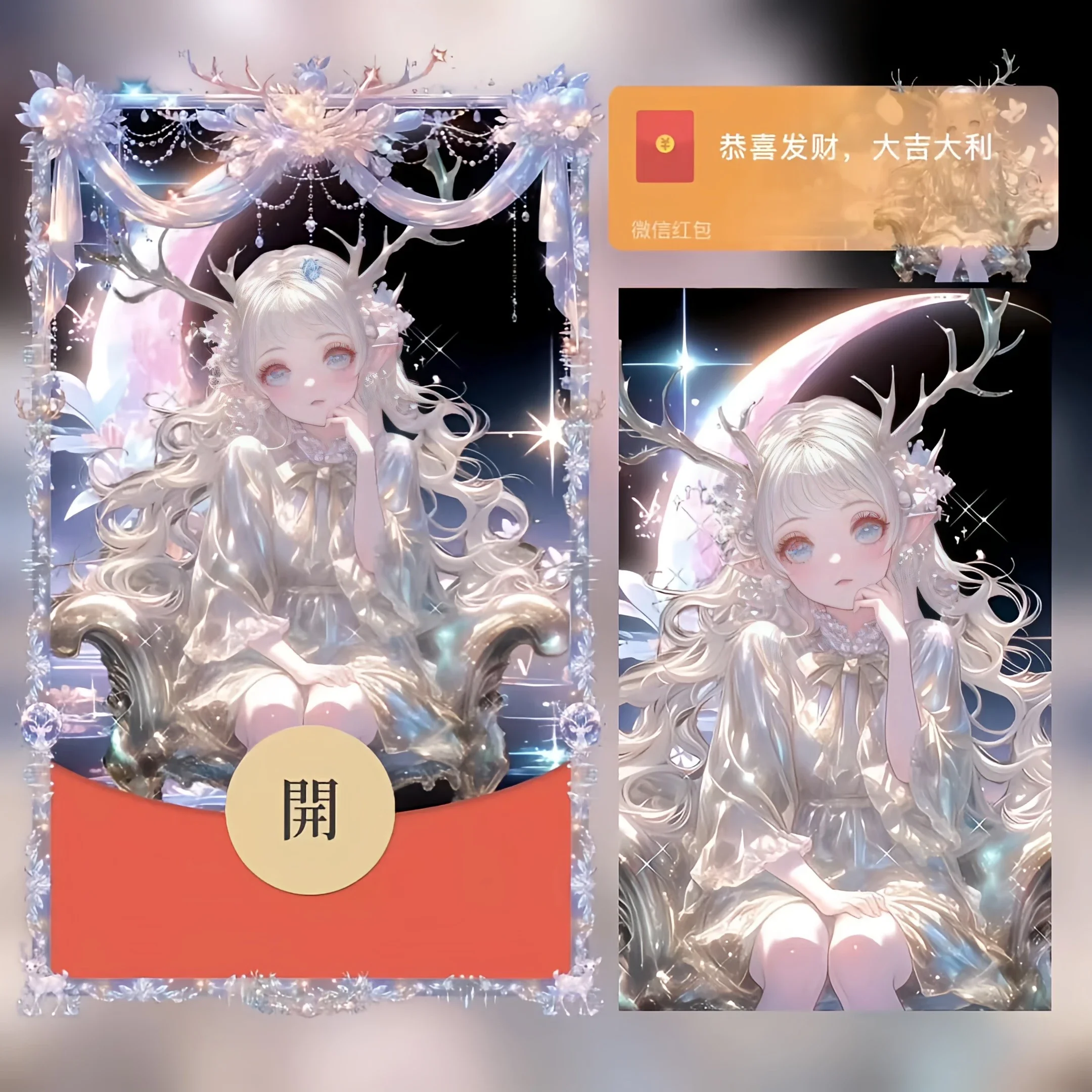 【卡密兑换】微信红包封面『星光瑶妹/bao』官方卡密丨端内兑换丨24小时自助提卡！