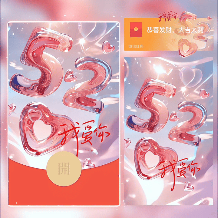 【红包封面】520爱你爱你/新版动态/yc