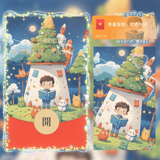 61快乐 我的小朋友/男生/cs红包封面皮肤
