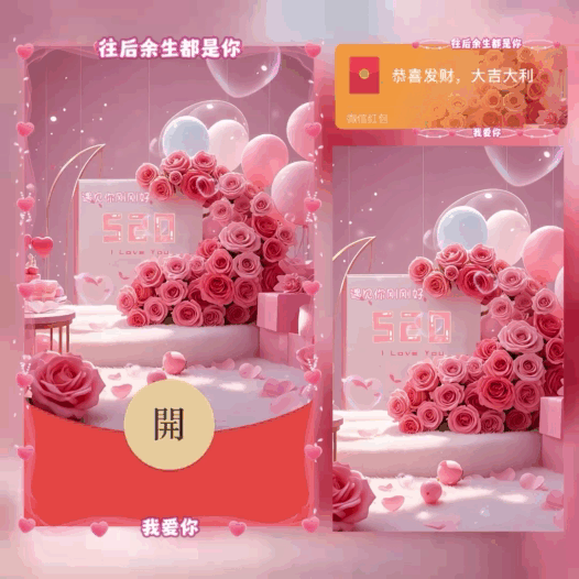 【卡密兑换】微信红包封面『往后余生都是你/我爱你/bao』官方卡密丨端内兑换丨24小时自助提卡！