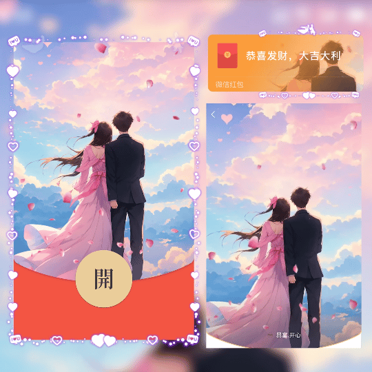 我爱你 七夕快乐/新版动态/cs红包封面皮肤