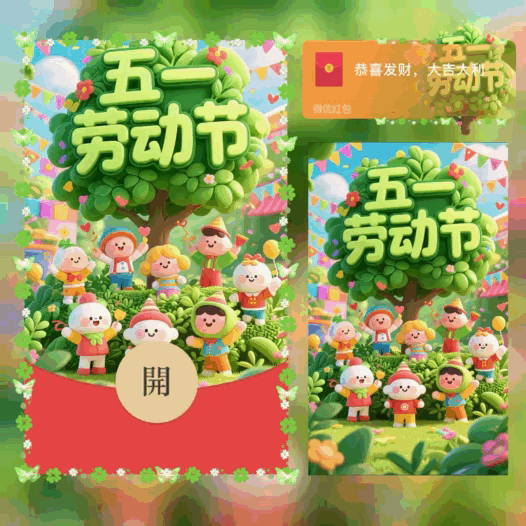 五一劳动节快乐/bao红包封面皮肤