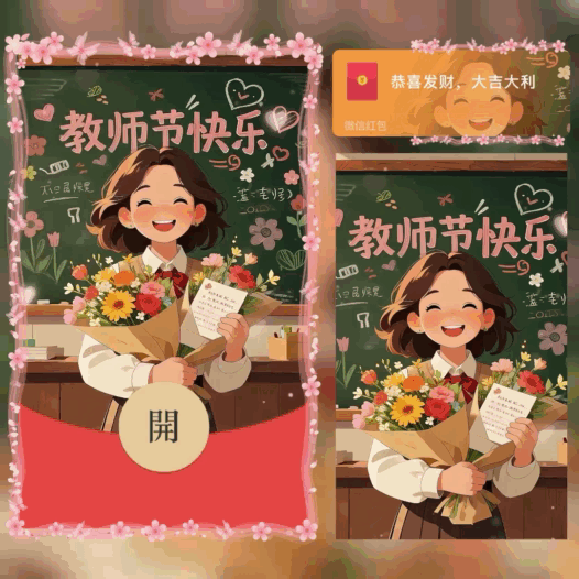 教师节快乐/bao红包封面皮肤