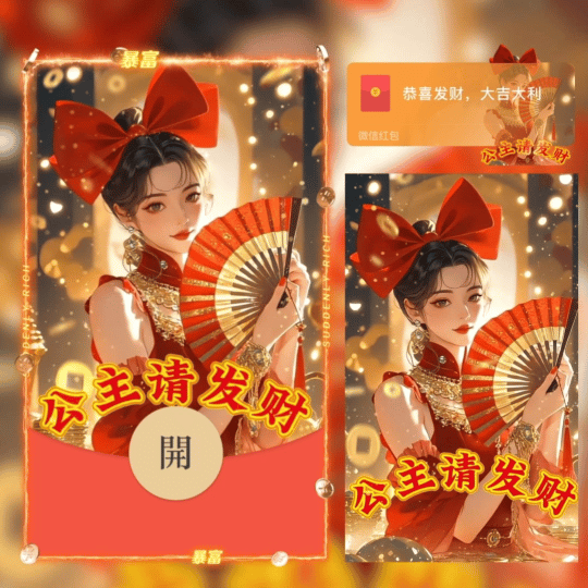 公主请发财/nn红包封面皮肤