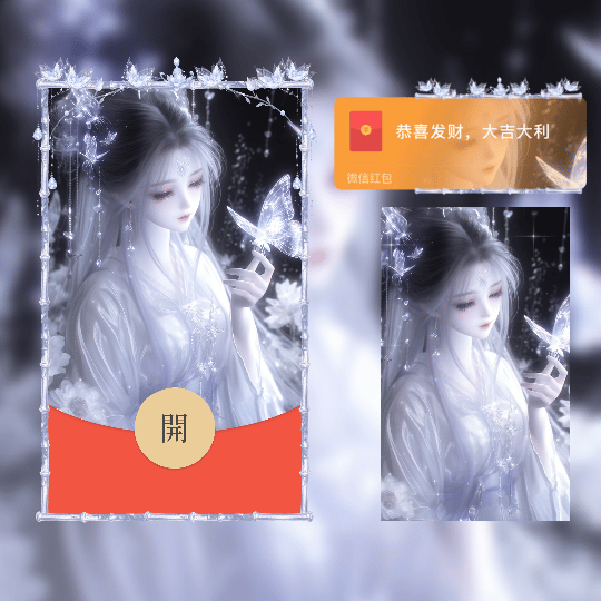 【红包封面】白衣蝴蝶仙子/新版动态tt