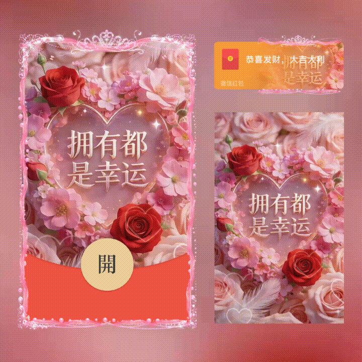 拥有都是幸运/新版动态/xn红包封面皮肤