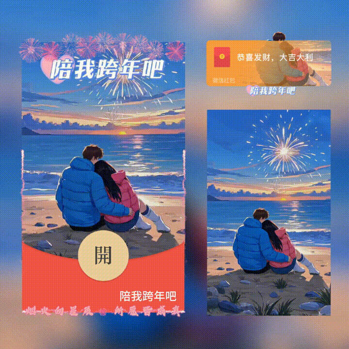 陪我跨年吧/新版动态/xn红包封面皮肤