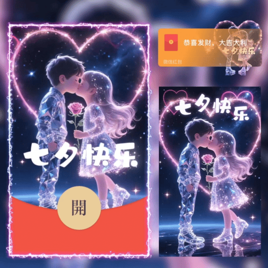 七夕快乐/nn红包封面皮肤