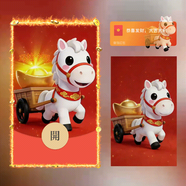马拉个币/新年快乐/xn红包封面皮肤